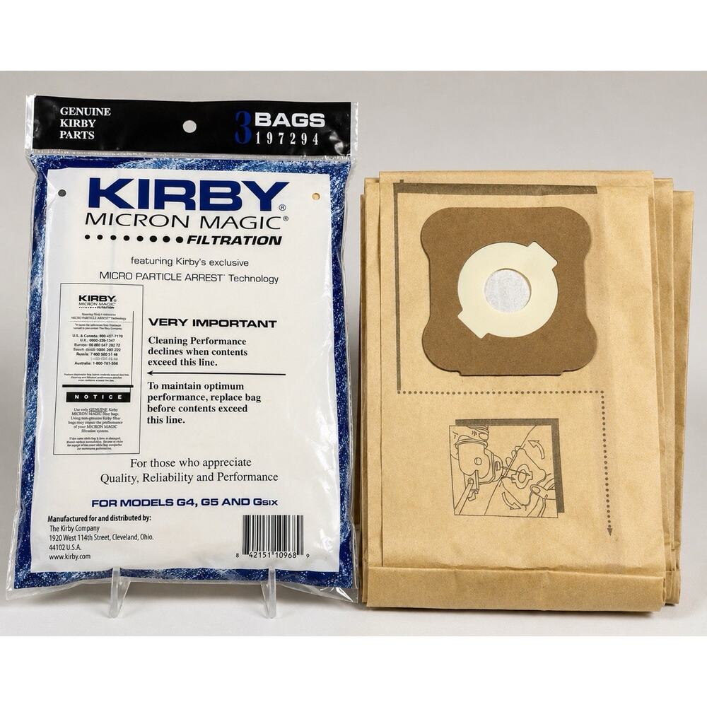 Genuine Kirby Micron Magic Vacuum Bags Lot G4 G5 Gsix 197294 + Generic 5 Bags